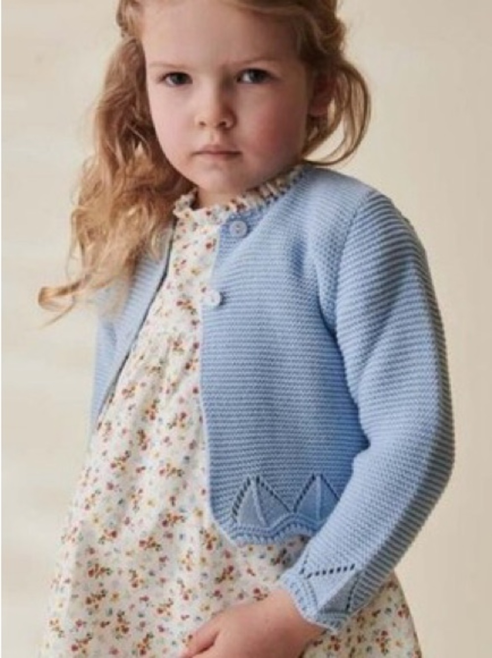 La Coqueta Dusty Blue Brisa Cardigan